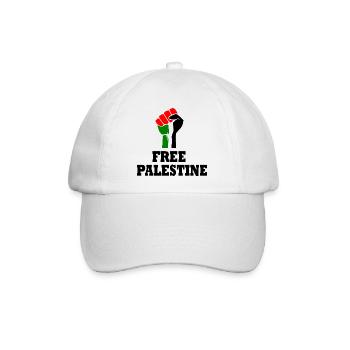 Free palestine - Baseballkappe - Weiß/Weiß - Vorne