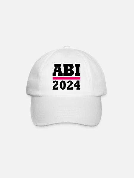 Abi 2024 - Baseballkappe - Weiß/Weiß