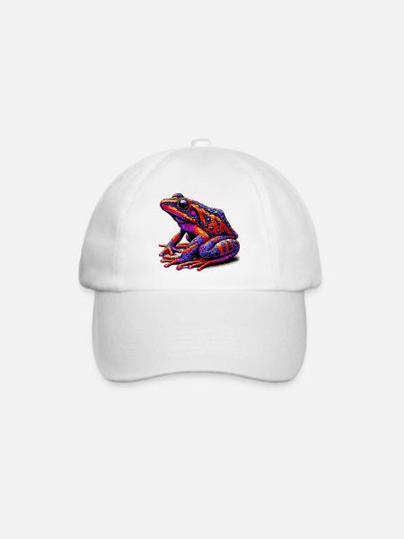 Frosch - Baseballkappe - Weiß/Weiß