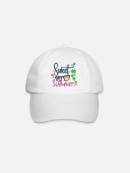 Süßer Sommer - Baseballkappe - Weiß/Weiß