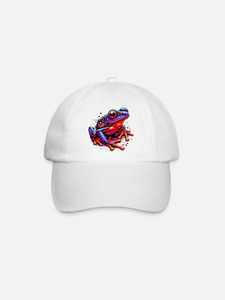 Frosch - Baseballkappe - Weiß/Weiß