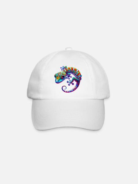 Gecko - Baseballkappe - Weiß/Weiß