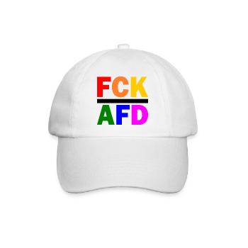 Fck afd - Baseballkappe - Weiß/Weiß - Vorne