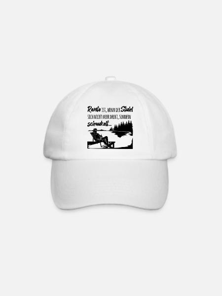Rente ist, wenn der Stuhl sich nicht mehr dreht - Baseballkappe - Weiß/Weiß