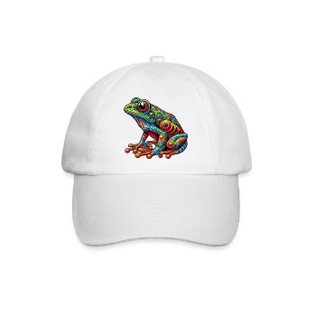 Frosch - Baseballkappe - Weiß/Weiß - Vorne