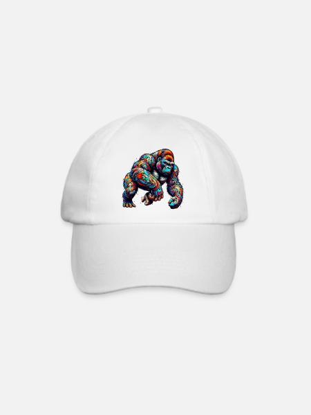 Gorilla - Baseballkappe - Weiß/Weiß