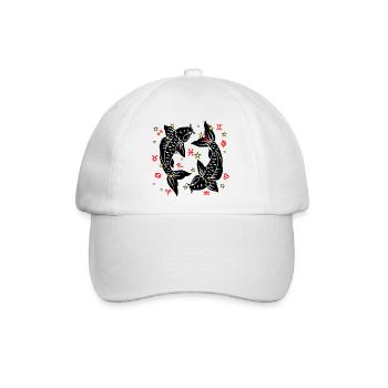 Sternzeichen Stern Logo Fische - Baseballkappe - Weiß/Weiß - Vorne