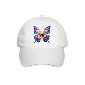 Schmetterling - Baseballkappe - Weiß/Weiß - Vorne