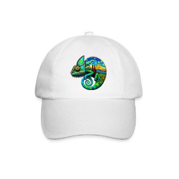 Van Gogh Chamäleon - Baseballkappe - Weiß/Weiß - Vorne
