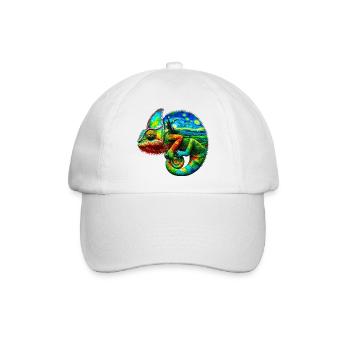 Van Gogh Chamäleon - Baseballkappe - Weiß/Weiß - Vorne