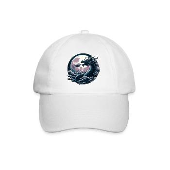 Umarmung des rätselhaften Drachen - Baseballkappe - Weiß/Weiß - Vorne