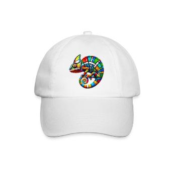 Chamäleon Mondrian - Baseballkappe - Weiß/Weiß - Vorne