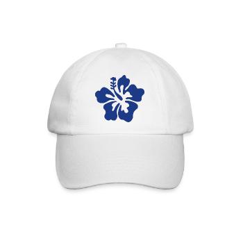 Hibiscus Flower - Blue - Baseballkappe - Weiß/Weiß - Vorne