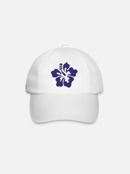 Hibiscus Flower - Lilac - Baseballkappe - Weiß/Weiß