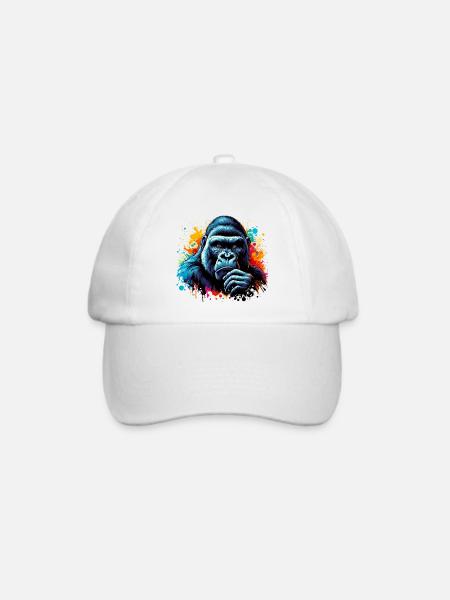 Gorilla - Baseballkappe - Weiß/Weiß