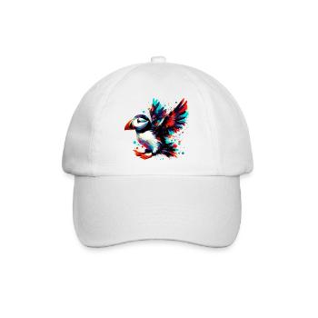 Papageitaucher - Baseballkappe - Weiß/Weiß - Vorne