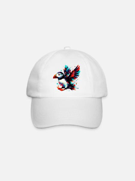 Papageitaucher - Baseballkappe - Weiß/Weiß
