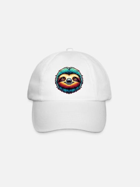 Faultier - Baseballkappe - Weiß/Weiß