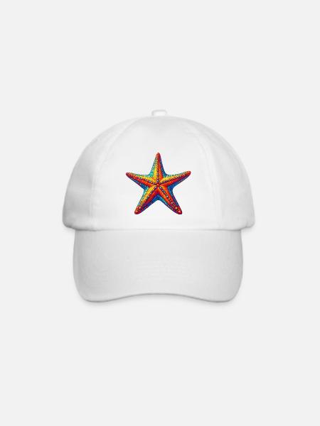 Seestern - Baseballkappe - Weiß/Weiß