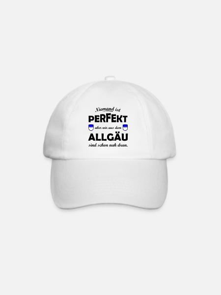 Allgäu in Süddeutschland - Baseballkappe - Weiß/Weiß