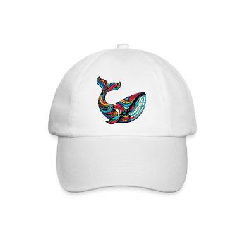 Wal - Baseballkappe - Weiß/Weiß - Vorne