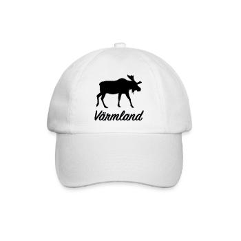 Värmland Elch Schweden Region Län Silhouette - Baseballkappe - Weiß/Weiß - Vorne