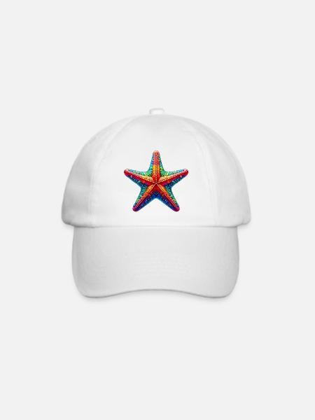 Seestern - Baseballkappe - Weiß/Weiß