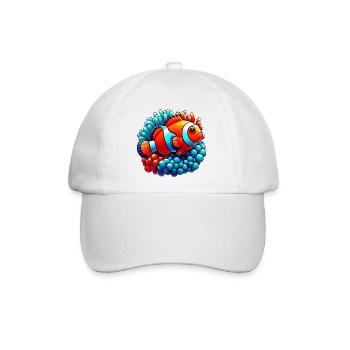 Clownfische - Baseballkappe - Weiß/Weiß - Vorne