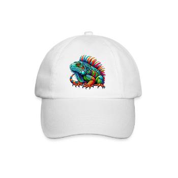 Leguan - Baseballkappe - Weiß/Weiß - Vorne