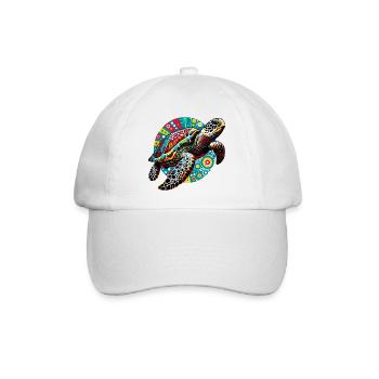 Schildkröte - Baseballkappe - Weiß/Weiß - Vorne