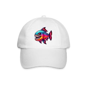 Piranha - Baseballkappe - Weiß/Weiß - Vorne