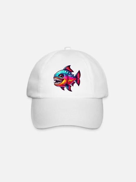 Piranha - Baseballkappe - Weiß/Weiß