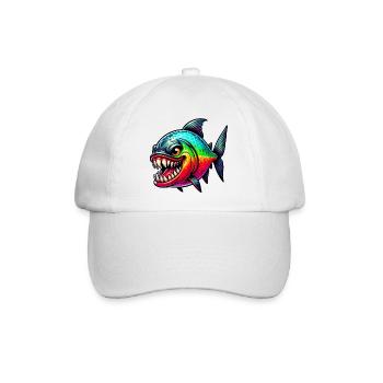 Piranha - Baseballkappe - Weiß/Weiß - Vorne