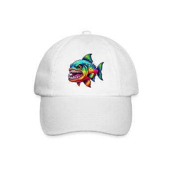 Piranha - Baseballkappe - Weiß/Weiß - Vorne