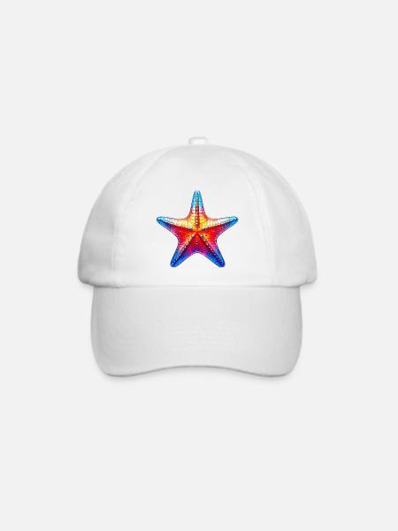 Seestern - Baseballkappe - Weiß/Weiß