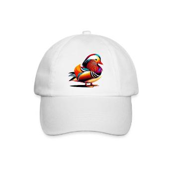 Mandarinente - Baseballkappe - Weiß/Weiß - Vorne