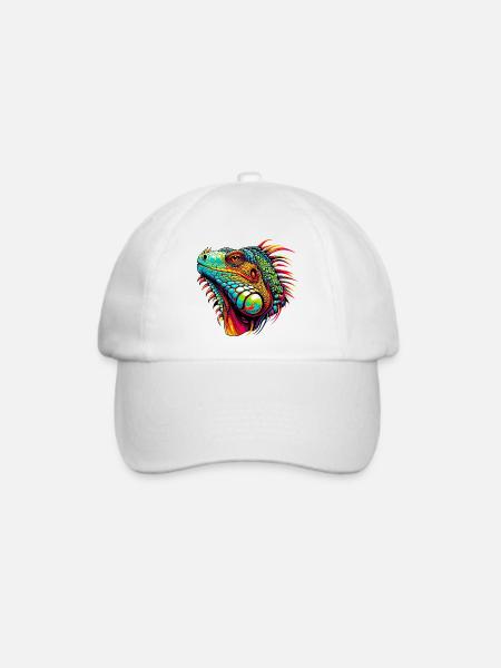 Leguan - Baseballkappe - Weiß/Weiß