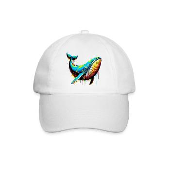 Wal - Baseballkappe - Weiß/Weiß - Vorne