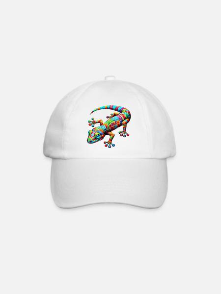Gecko - Baseballkappe - Weiß/Weiß