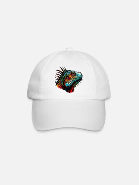 Leguan - Baseballkappe - Weiß/Weiß