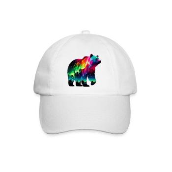 Bär - Baseballkappe - Weiß/Weiß - Vorne