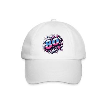 80´s - Baseballkappe - Weiß/Weiß - Vorne