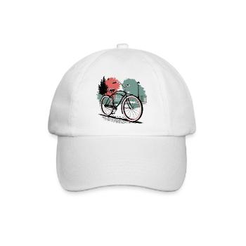 Vintage Fahrrad Gelassenheit - Baseballkappe - Weiß/Weiß - Vorne