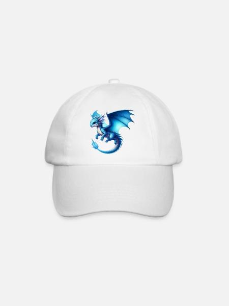 Drache - Baseballkappe - Weiß/Weiß
