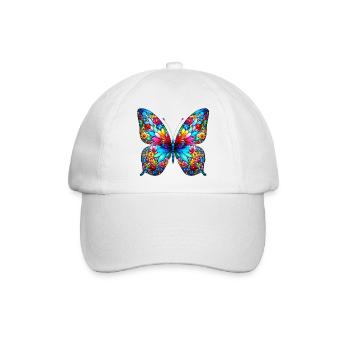 Schmetterling - Baseballkappe - Weiß/Weiß - Vorne