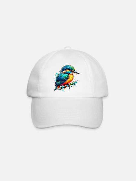 Eisvogel - Baseballkappe - Weiß/Weiß