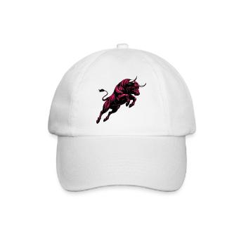 Stier - Baseballkappe - Weiß/Weiß - Vorne