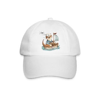 Moin Otter Boot Segeln Segelboot Nordsee - Baseballkappe - Weiß/Weiß - Vorne