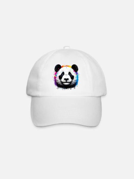 Panda - Baseballkappe - Weiß/Weiß