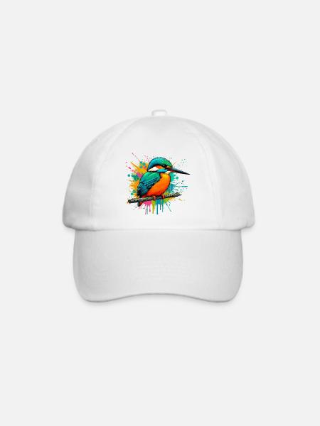 Eisvogel - Baseballkappe - Weiß/Weiß